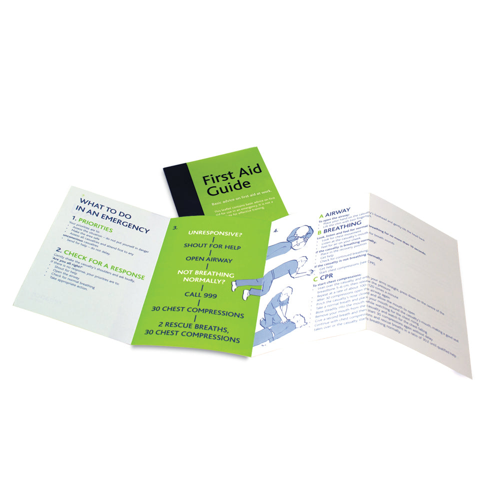 First Aid Guidance Card - G&M Medical Supply