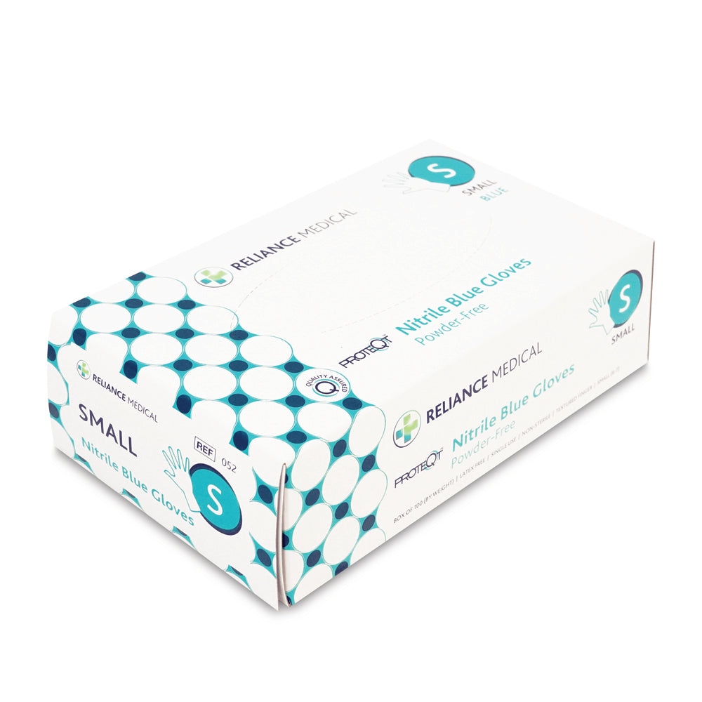 PROTEQT Nitrile Examination Gloves - Small - Box of 100 - G&M Medical Supply