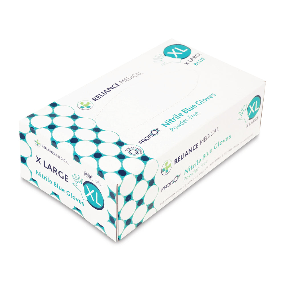 PROTEQT Nitrile Examination Gloves - XLarge - Box of 100 - G&M Medical Supply