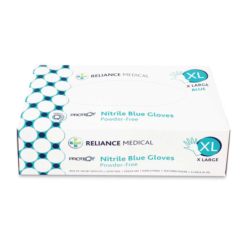PROTEQT Nitrile Examination Gloves - XLarge - Box of 100 - G&M Medical Supply