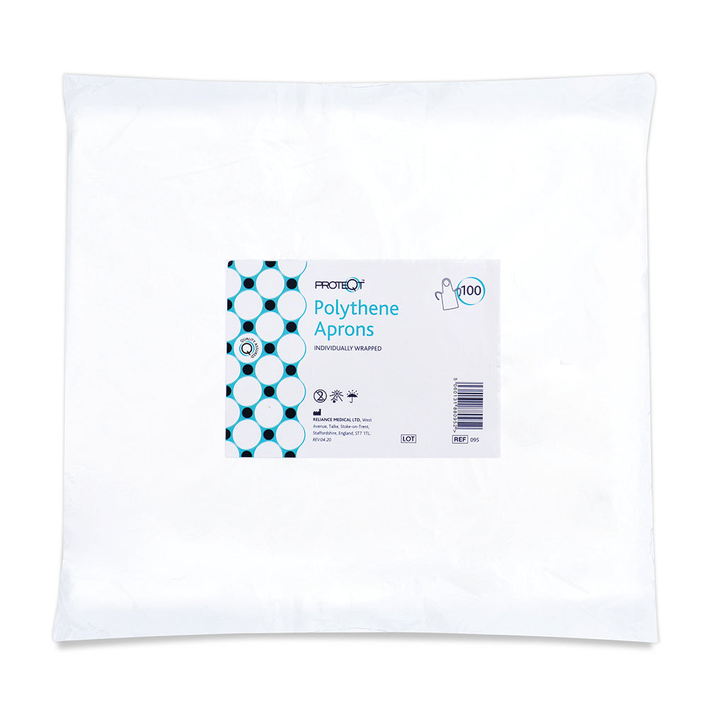 Proteqt Polythene Apron - Individually Wrapped - G&M Medical Supply