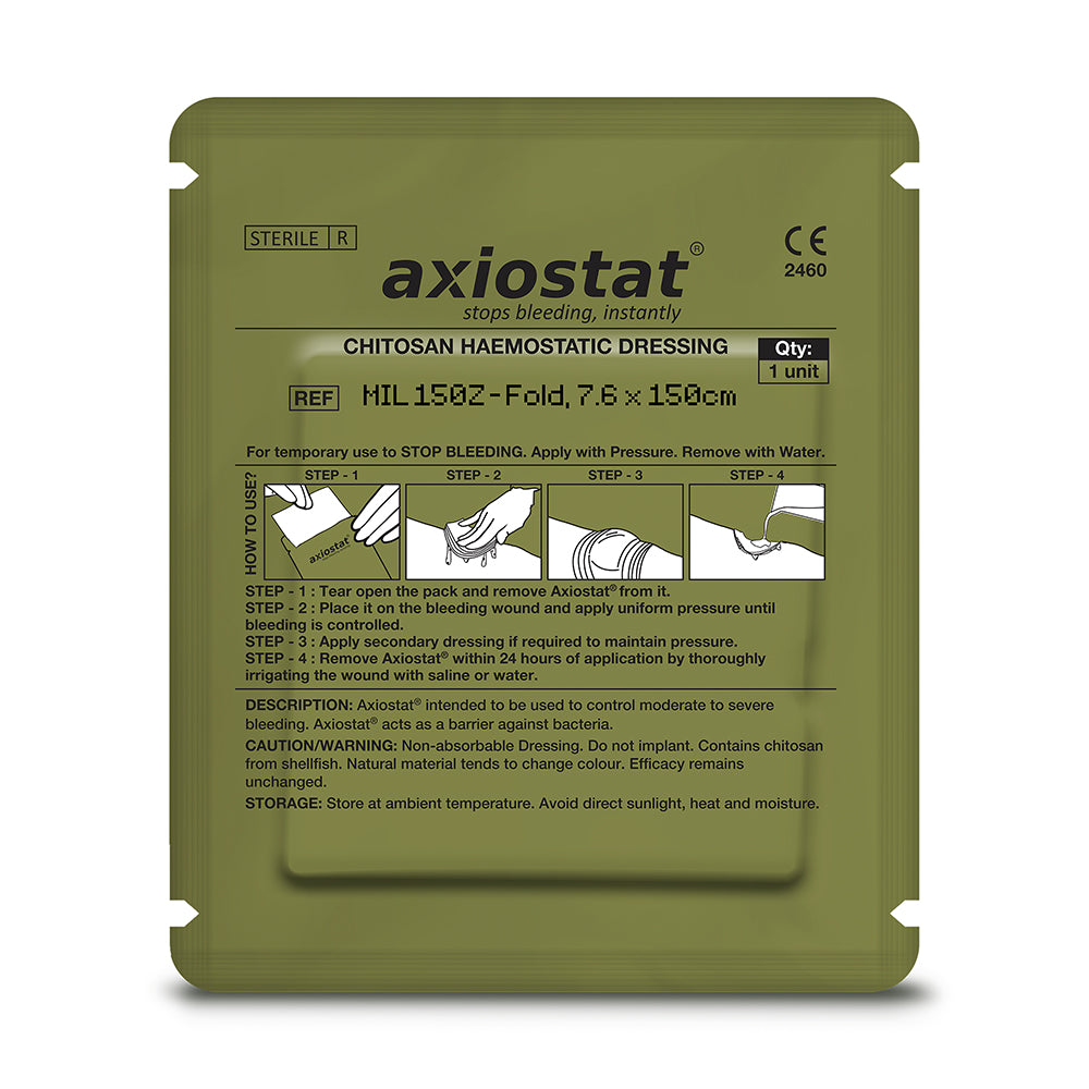TraumaFix Axiostat Military 150cm Z fold Haemostatic Gauze - G&M Medical Supply