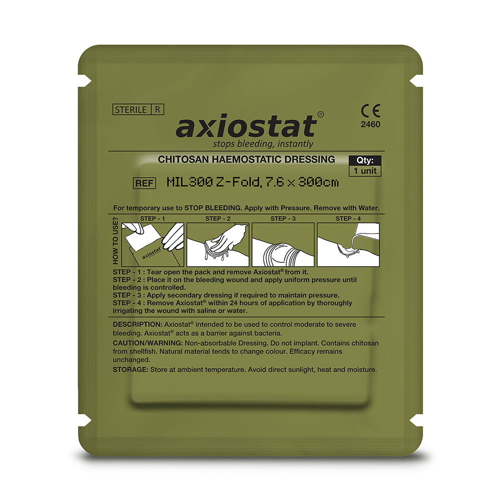 Axiostat Military 300cm Z fold Haemostatic Gauze - G&M Medical Supply