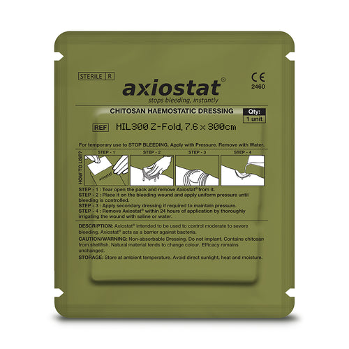Axiostat Military 300cm Z fold Haemostatic Gauze - G&M Medical Supply