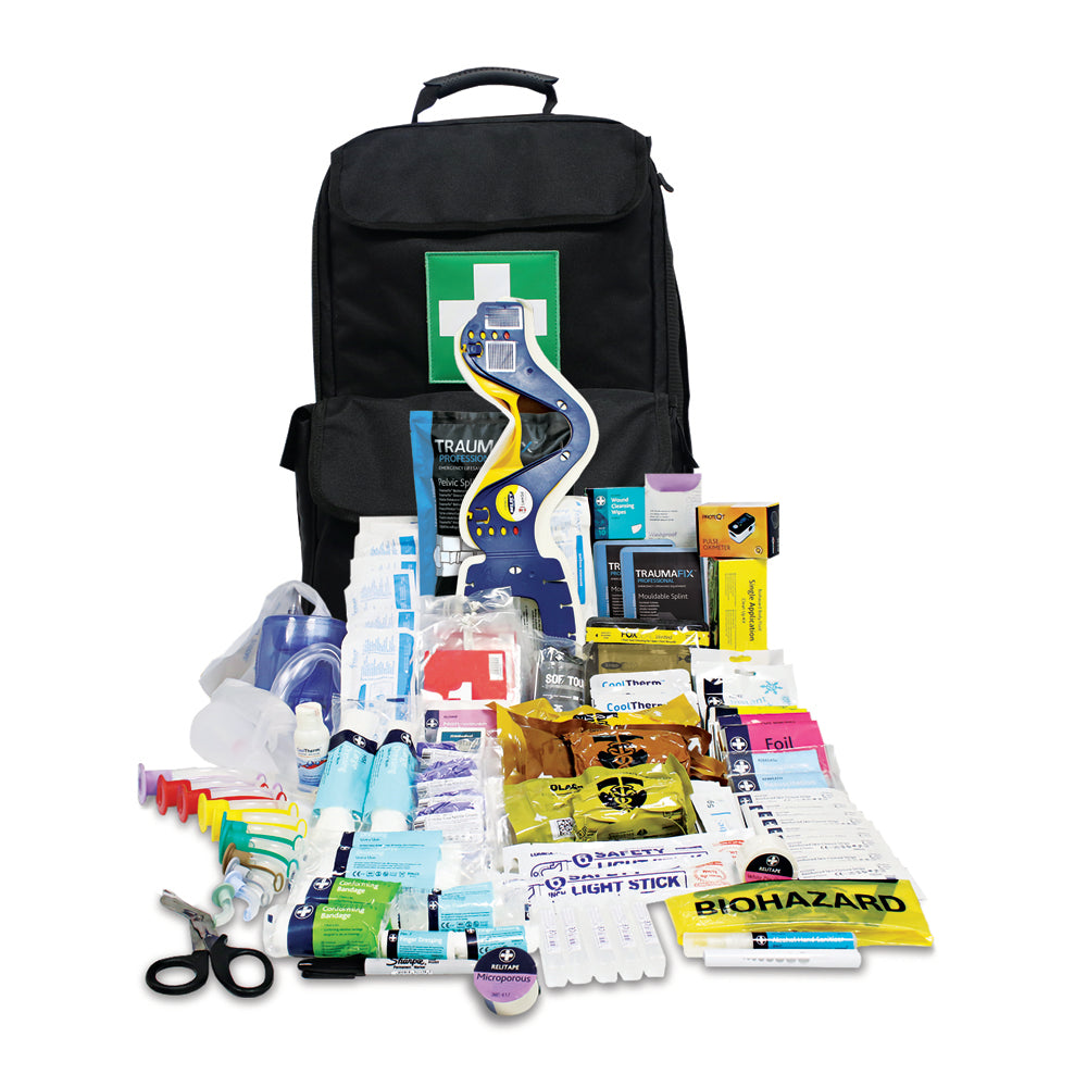 TraumaFix FREC (First Response Emergency Care) 3 Kit - Tactical Rucksack - Black - G&M Medical Supply