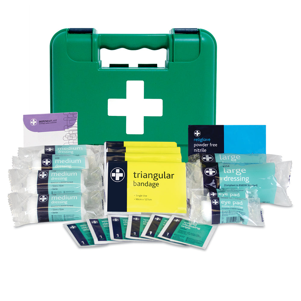 HSE 10 Person First Aid Kit - Titan Box - Small - Green - G&M Medical Supply