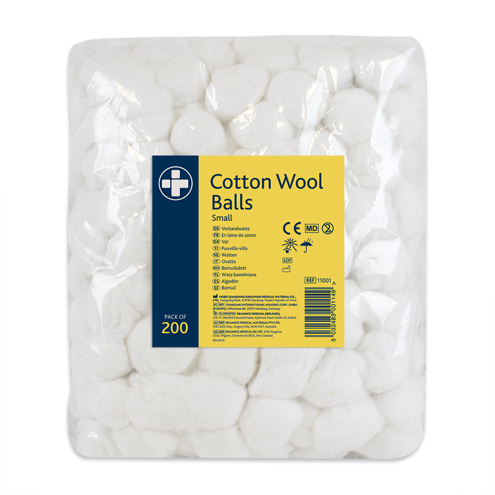 Cotton Wool Balls BP Small - Pack of 200 - G&M Medical Supply