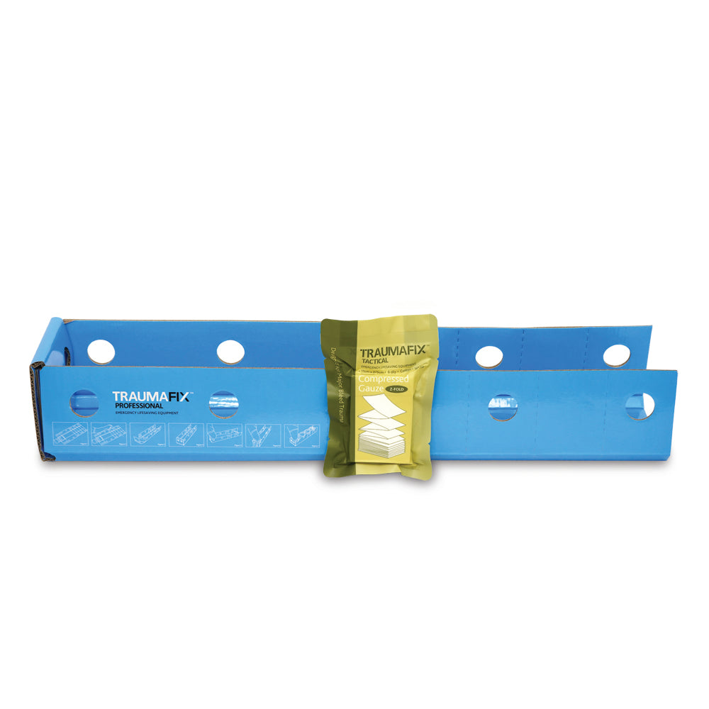 TraumaFix Cardboard Splint with Compressed Gauze - Small - G&M Medical Supply