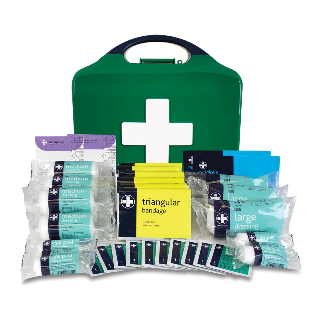 HSE 20 Person First Aid Kit - Aura3 Box - Medium - Green - G&M Medical Supply