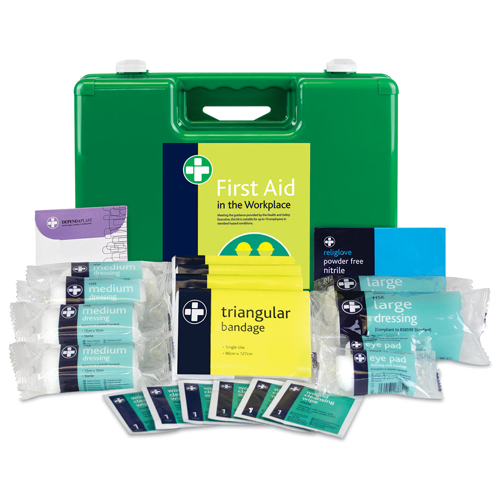 HSE 10 Person Executive First Aid Kit - Sorrento Box - One Size - Green - G&M Medical Supply