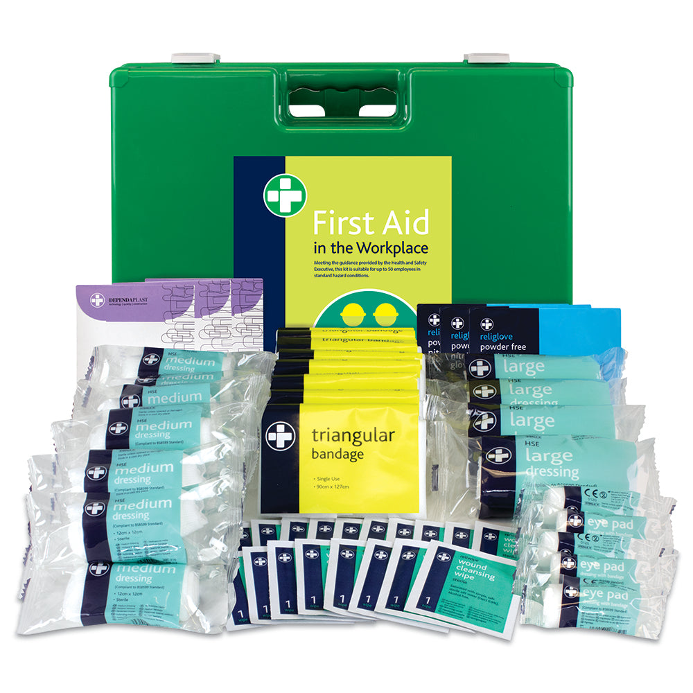 HSE 50 Person Executive First Aid Kit - Milano Box - One Size - Green - G&M Medical Supply