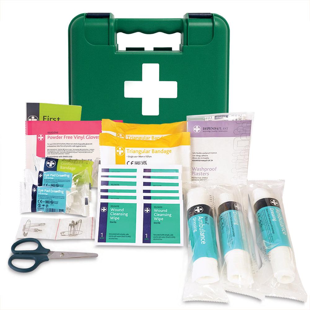 Motokit First Aid Kit - Public Service Vehicles - Titan Box - Small - Green - G&M Medical Supply