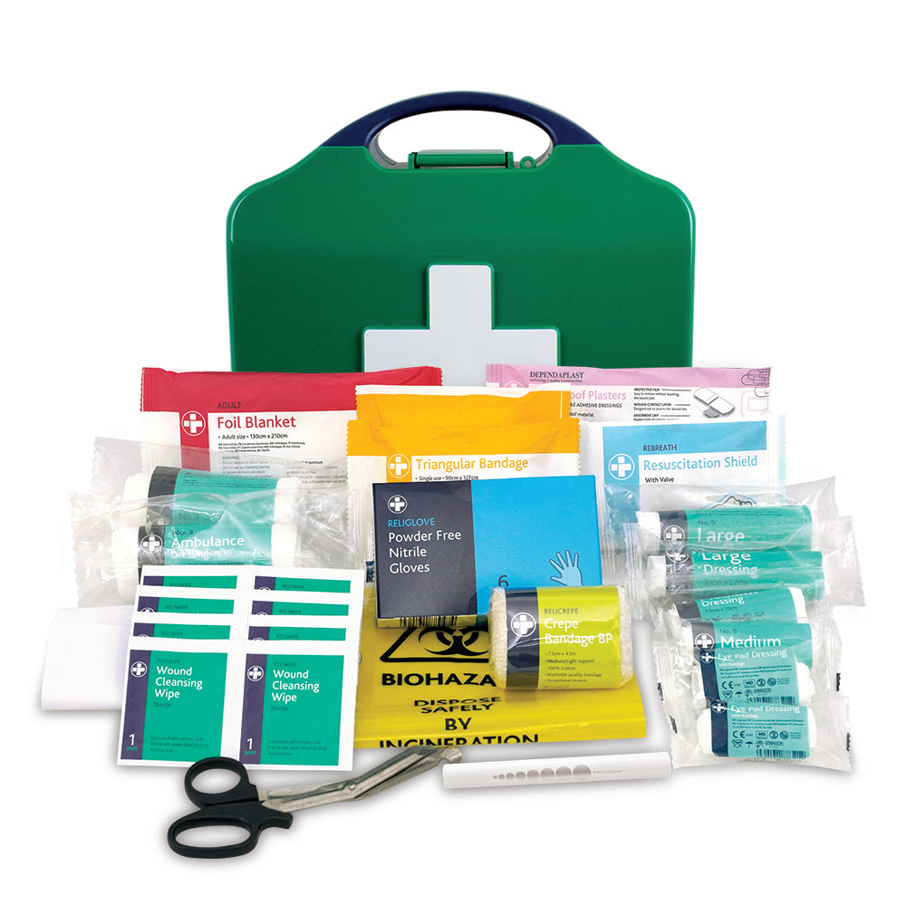 HSA 1-10 Person First Aid Kit - Aura3 Box - Small - Green - G&M Medical Supply