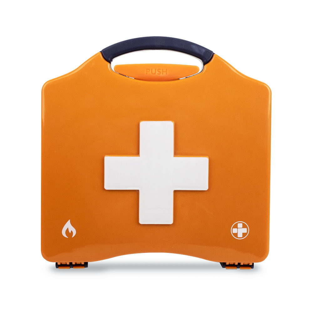 Burns First Aid Kit - Compact Aura Box - Large - Orange - G&M Medical Supply