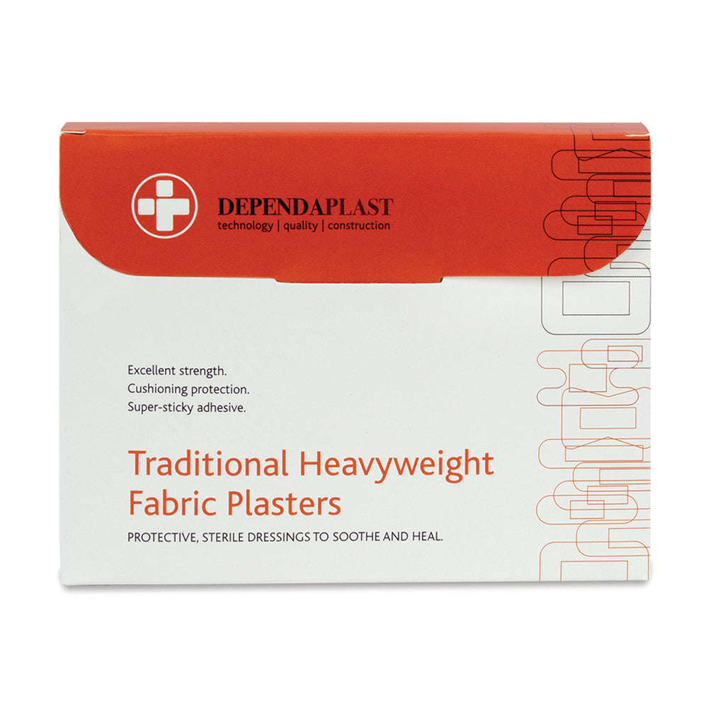 Dependaplast - Traditional Heavyweight Fabric Plasters - Assorted - Pink - Box of 100 - G&M Medical Supply