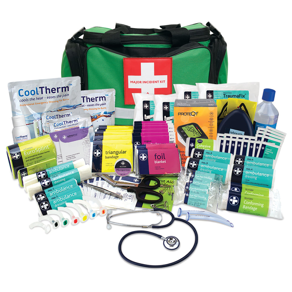 Major Incident First Aid Kit - Responder Holdall - One Size - Green - G&M Medical Supply