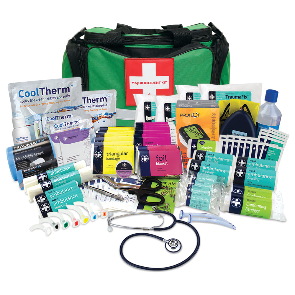 Major Incident First Aid Kit - Responder Holdall - One Size - Green - G&M Medical Supply