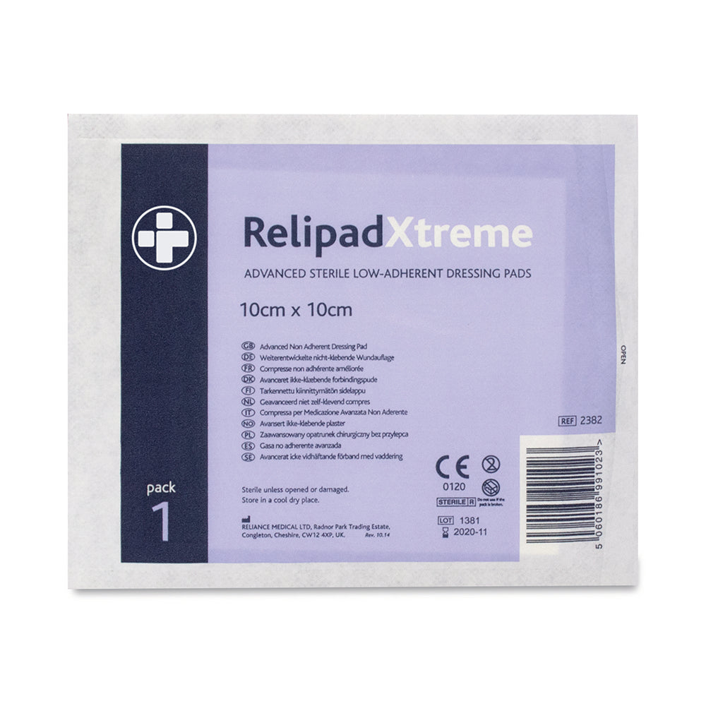 Relipad Xtreme Low Adherent Dressing Pads - 10cm x 10cm - G&M Medical Supply