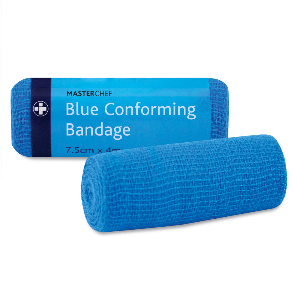 Masterchef - Conforming Bandage - 7.5cm x 4m - Blue - G&M Medical Supply