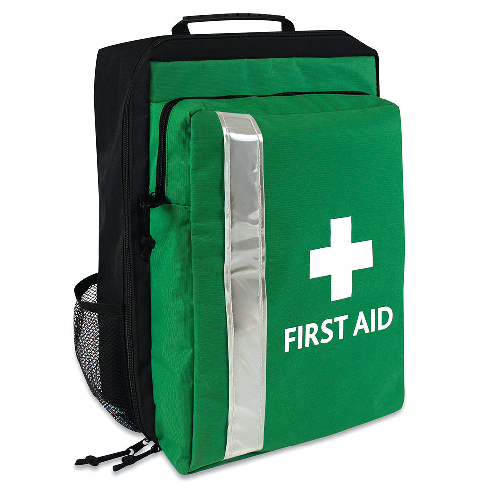 Child Care BS8599-1 First Aid Kit - School Trip - Rucksack - Green - G&M Medical Supply