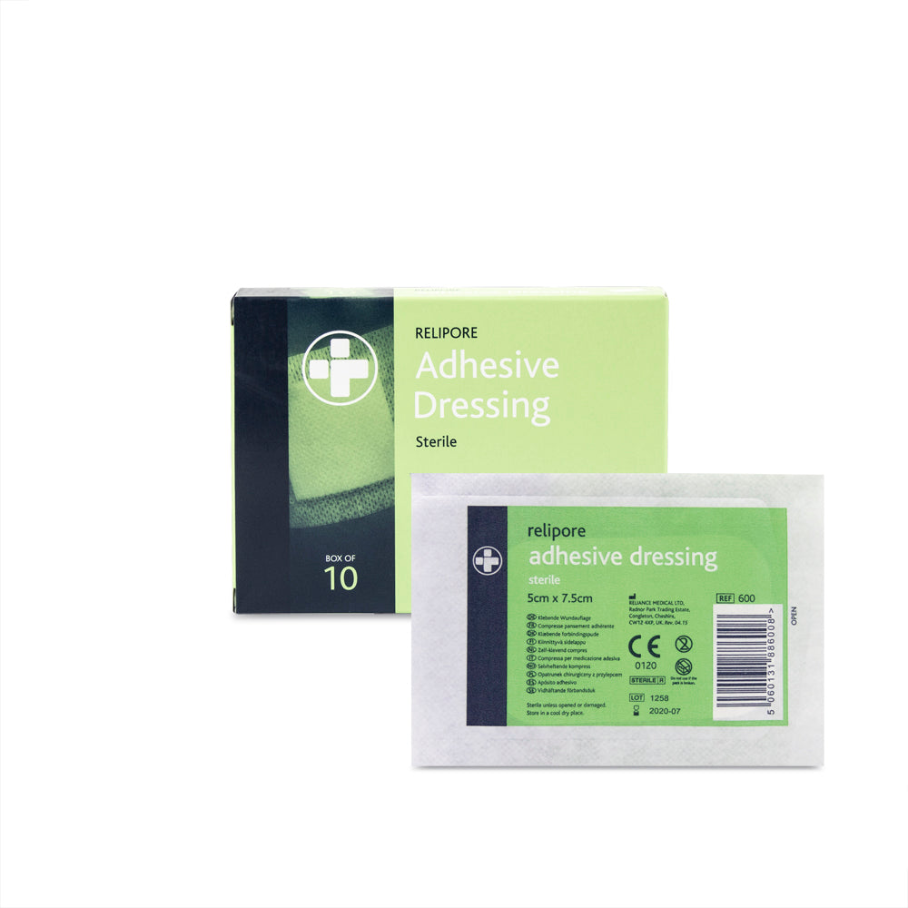 Relipore Adhesive Dressing - 5cm x 7.5cm - Box of 10 - G&M Medical Supply
