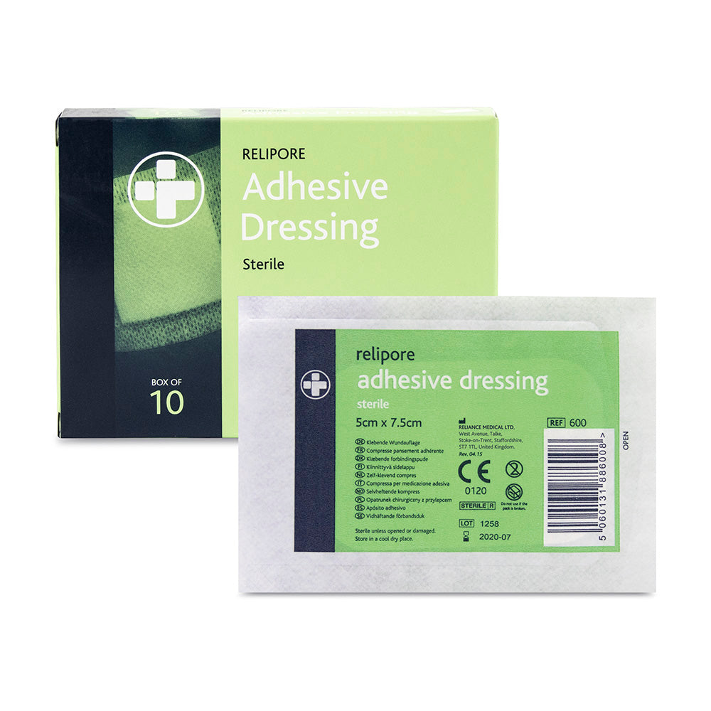 Relipore Adhesive Dressing - 5cm x 7.5cm - Box of 10 - G&M Medical Supply