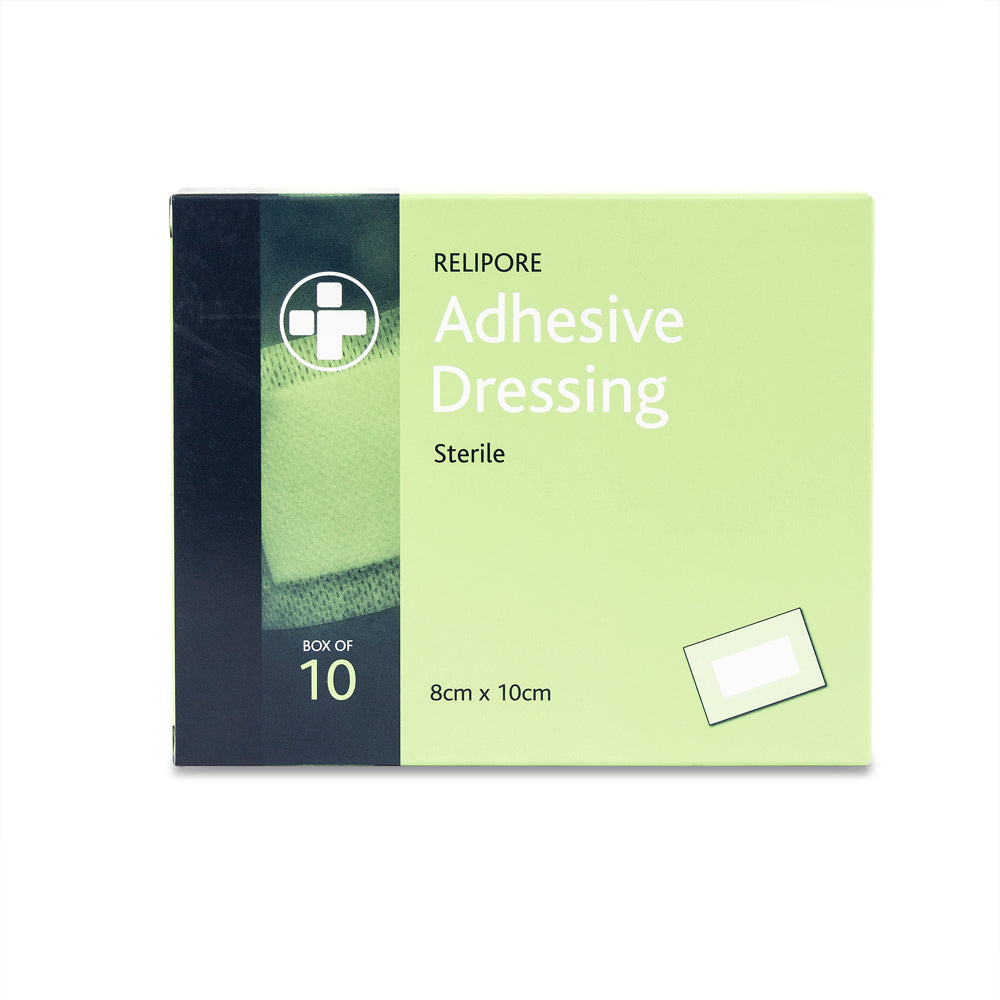 Relipore Adhesive Dressing - 8cm x 10cm - Box of 10 - G&M Medical Supply