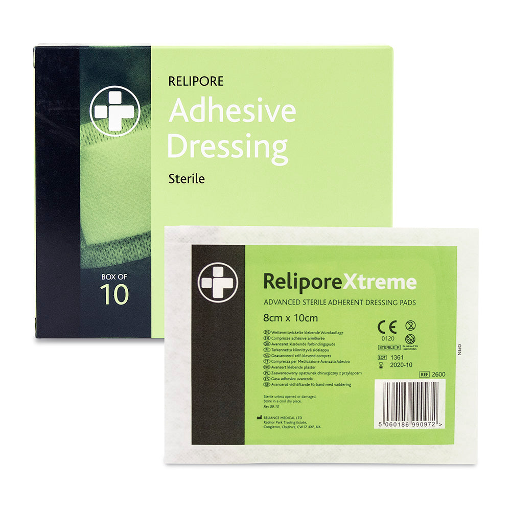 Relipore Adhesive Dressing - 8cm x 10cm - Box of 10 - G&M Medical Supply