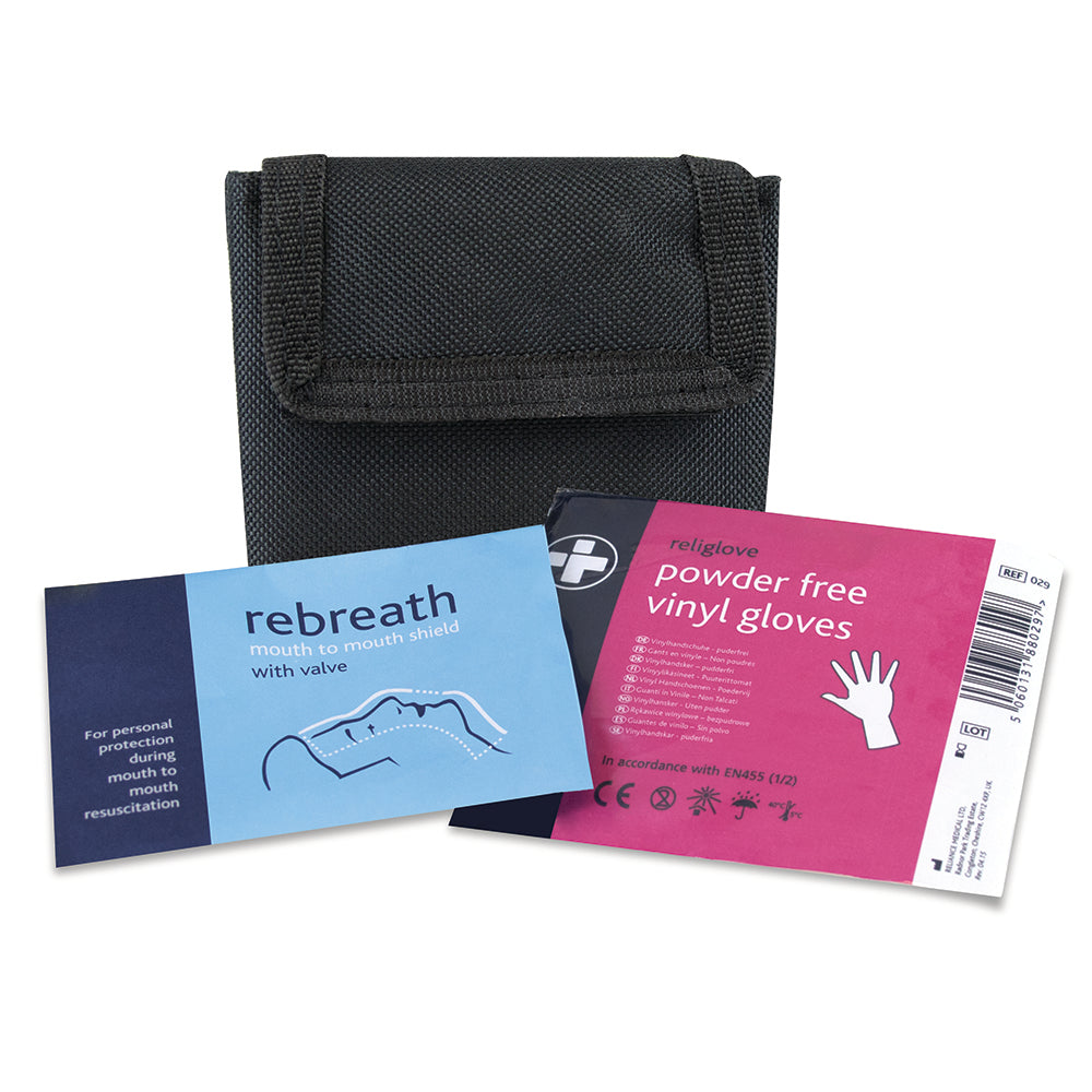 Resuscitation First Aid Kit - Belt Pouch - Black - G&M Medical Supply