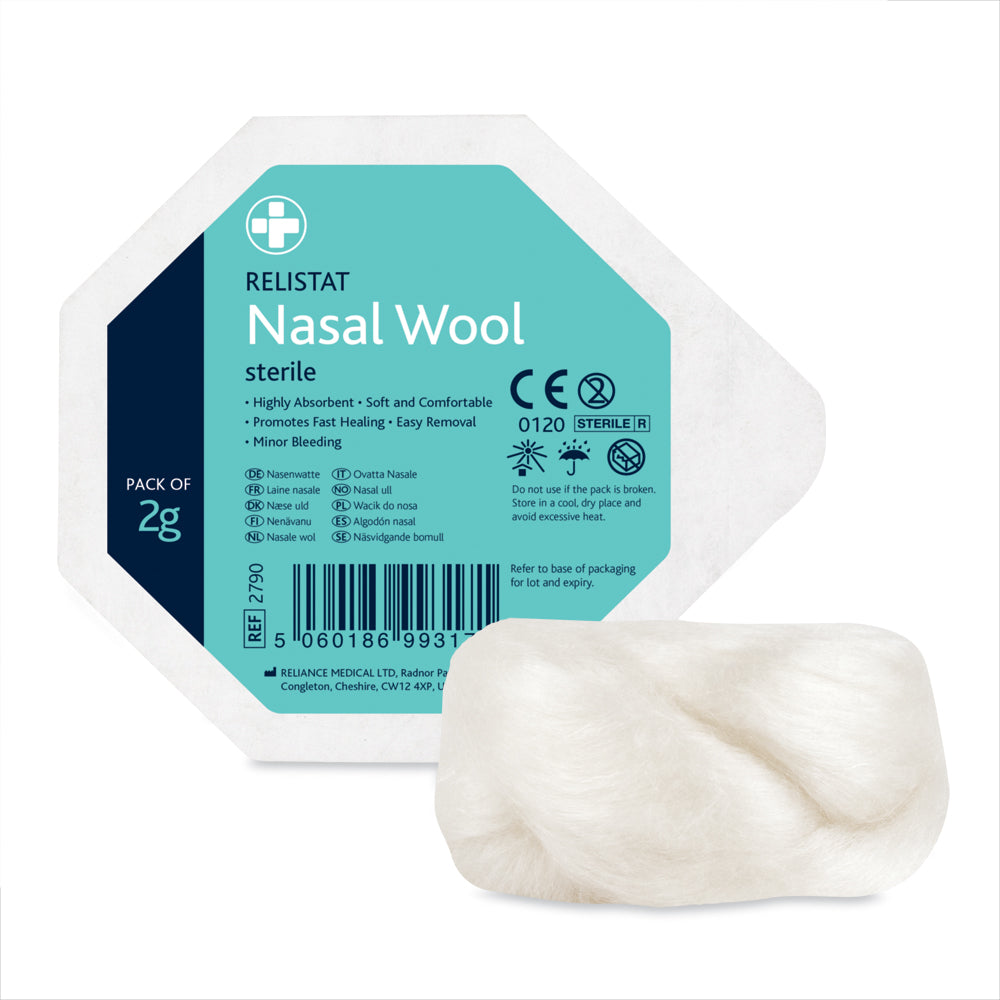 Relistat Nasal Wool 2g x 30mm - G&M Medical Supply