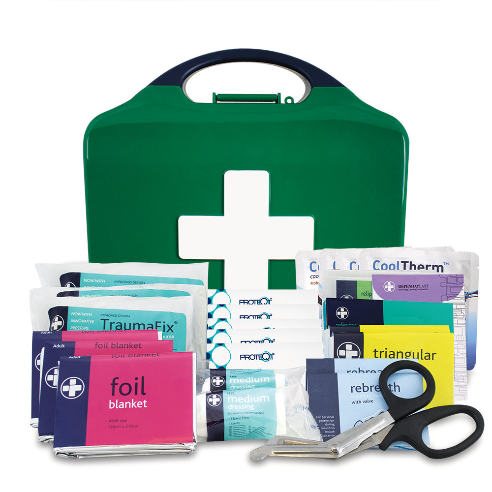 Motokit BS8599-2 First Aid Kit - Large - Aura3 Box - Medium - Green - G&M Medical Supply