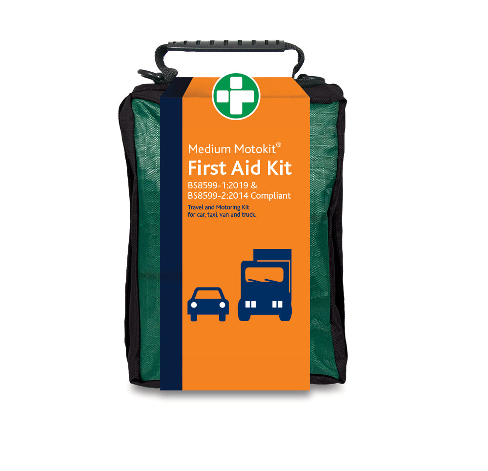 Motokit BS8599-2 First Aid Kit - Medium - Stockholm Bag - Green - G&M Medical Supply