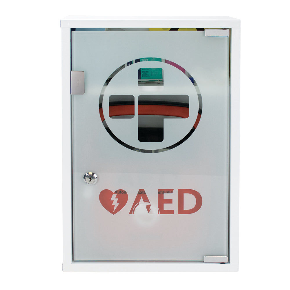Alarmed AED First Aid Cabinet - Lockable - G&M Medical Supply