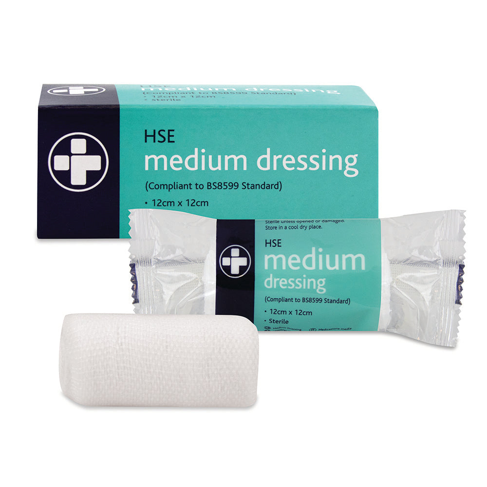 HSE Dressing - Medium 12cm x 12cm - Boxed - G&M Medical Supply