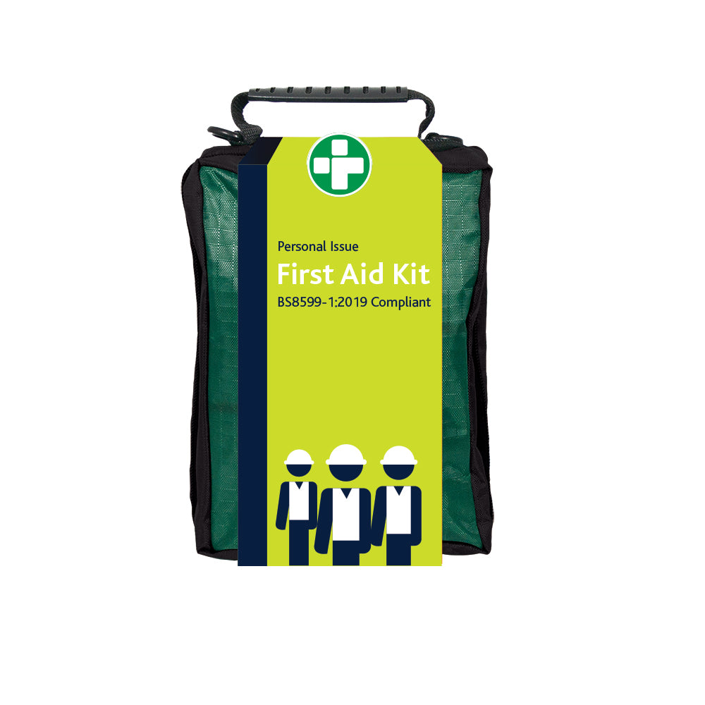 Workplace BS8599-1 First Aid Kit - Personal Issue - Helsinki Bag - One Size - Green - G&M Medical Supply