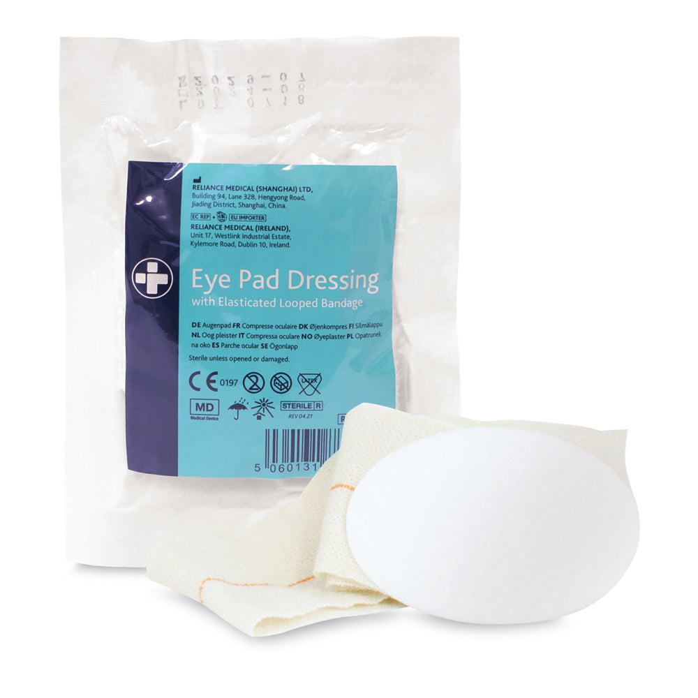 Eye Pad Dressing with Elasticated Loop Bandage - G&M Medical Supply