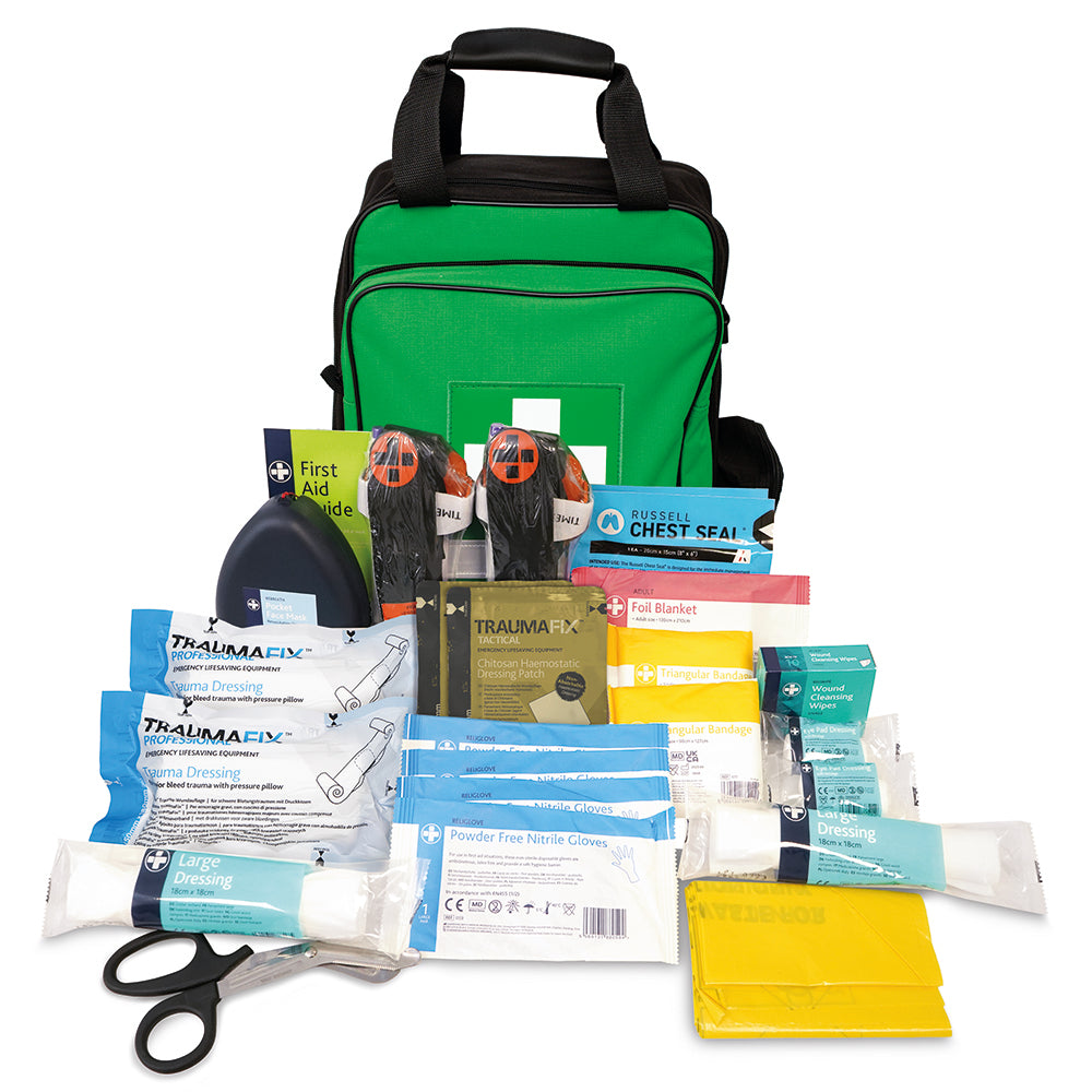 Standard Trauma Kit - Green Rucksack - G&M Medical Supply