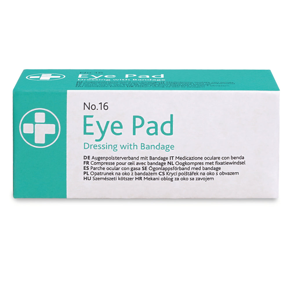 No. 16 Eye Pad Dressing with Bandage - Boxed - G&M Medical Supply