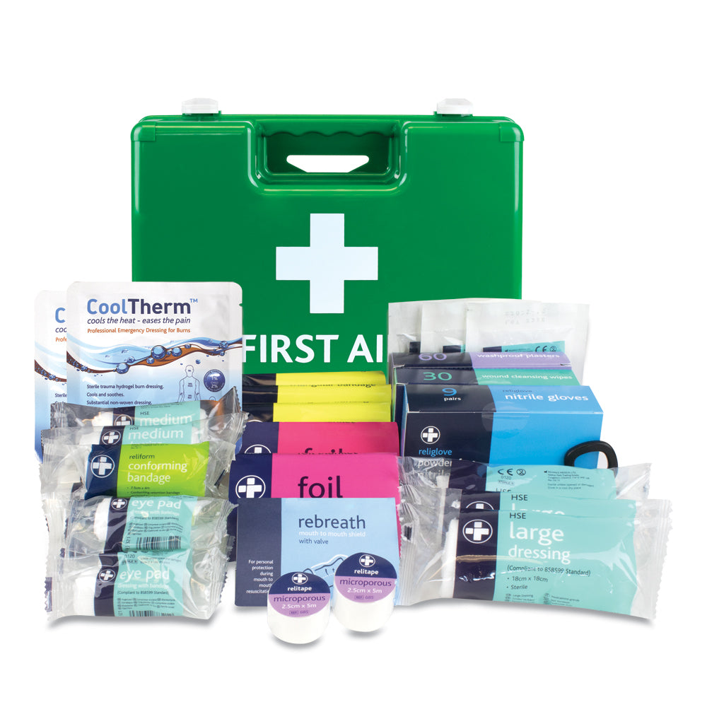 Workplace BS8599-1 First Aid Kit - Medium - Sorrento Box - One Size - Green - G&M Medical Supply