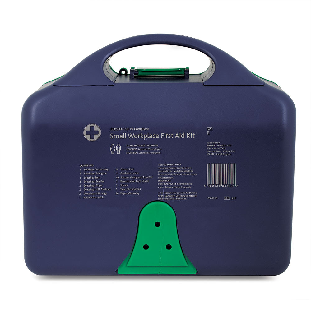 Workplace BS8599-1 First Aid Kit - Small - Aura3 Box - Small - Green - G&M Medical Supply