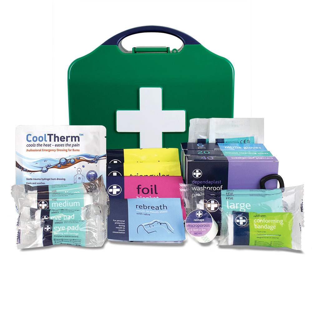 Workplace BS8599-1 First Aid Kit - Small - Aura3 Box - Small - Green - G&M Medical Supply