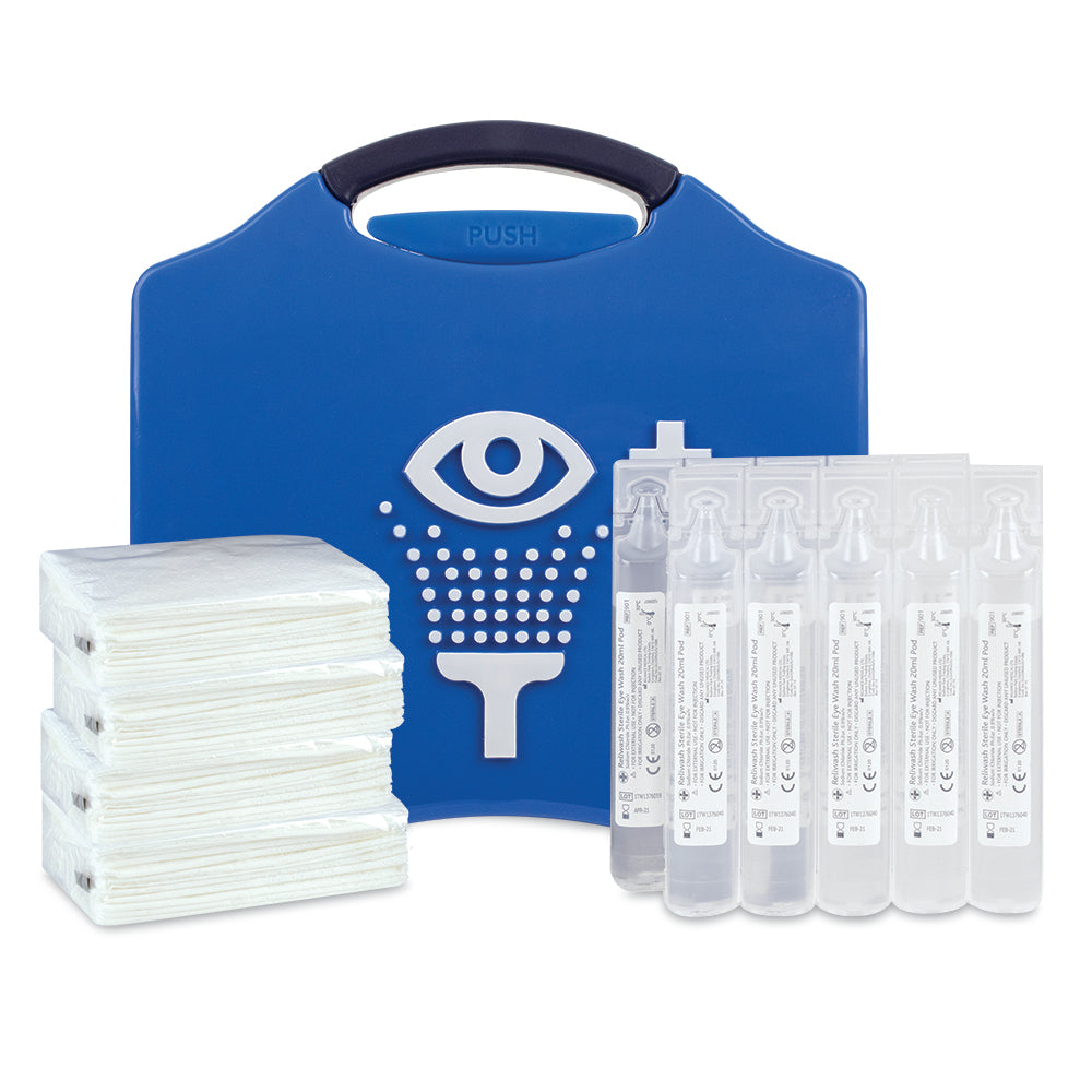 Eye Wash Station - Compact Aura - Large - Blue - G&M Medical Supply