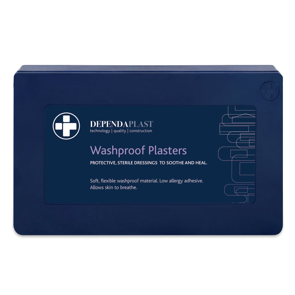 Dependaplast - Washproof Plasters - Assorted - Pale - Plastic Box of 120 - G&M Medical Supply