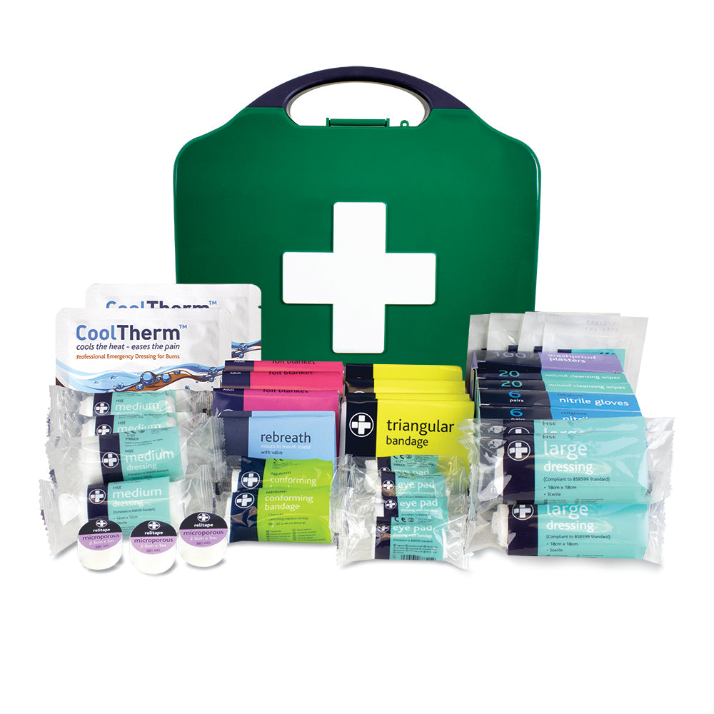 Workplace BS8599-1 First Aid Kit - Large - Aura3 Box - Large - Green - G&M Medical Supply
