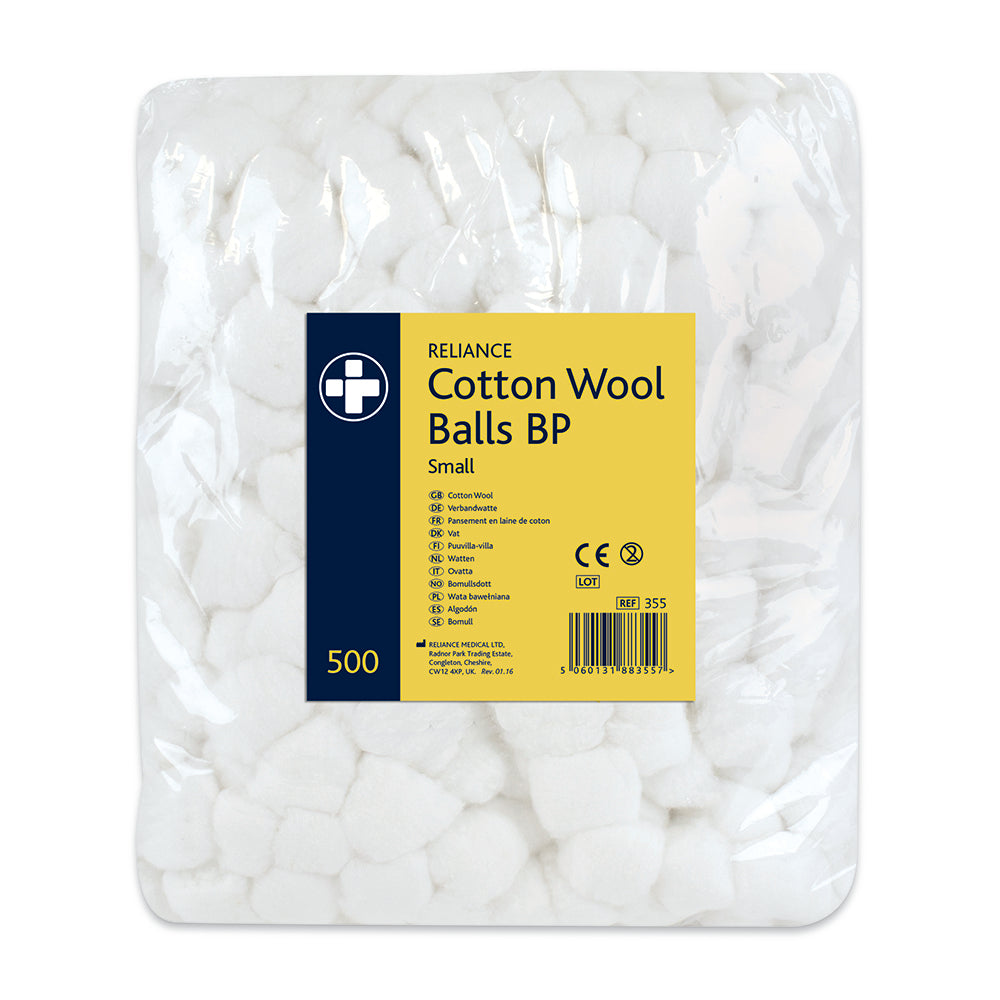 Cotton Wool Balls BP - Small - Pack of 500 - G&M Medical Supply