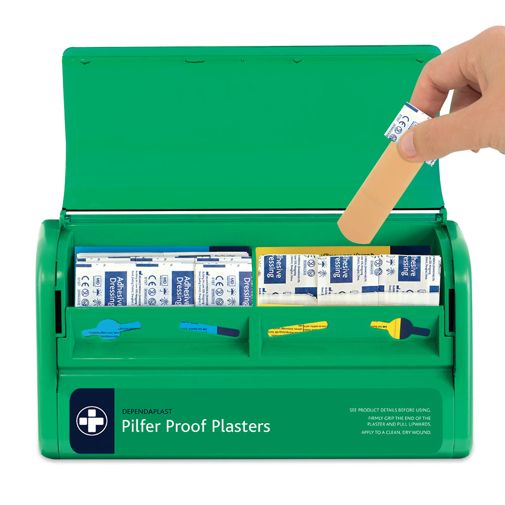 Dependaplast Pilfer Proof Plaster Dispenser - Empty (L)19cm x (W)11cm x (D)4.5cm. - G&M Medical Supply