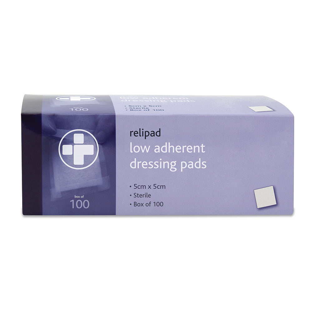 Relipad Low Adherent Dressing Pads - 5cm x 5cm - G&M Medical Supply