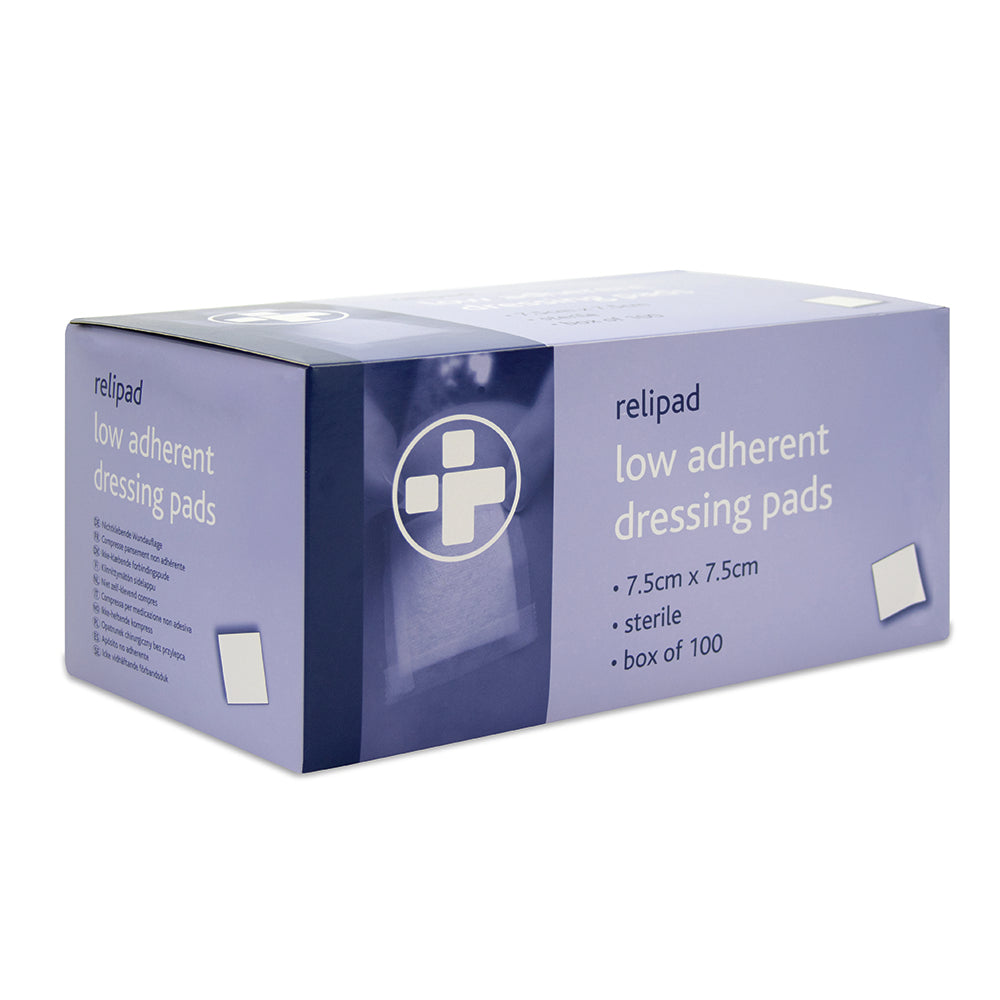 Relipad Low Adherent Dressing Pads - 7.5cm x 7.5cm - G&M Medical Supply