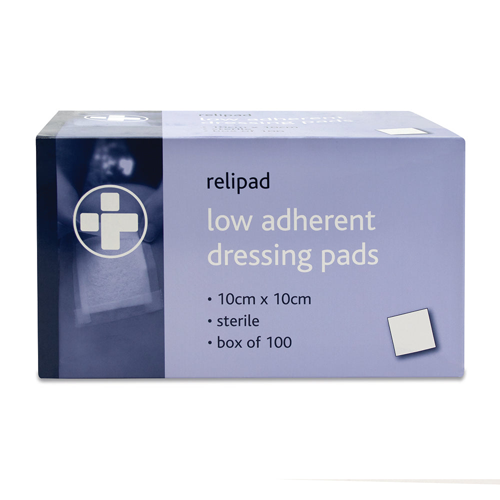 Relipad Low Adherent Dressing Pads - 10cm x 10cm - G&M Medical Supply