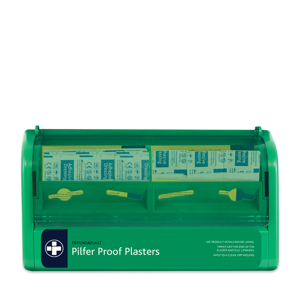 Dependaplast Pilfer Proof Plaster Dispenser inc 2 Advanced 100% Washproof Fabric Plaster Wallets - G&M Medical Supply